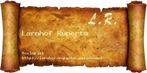 Larnhof Ruperta névjegykártya